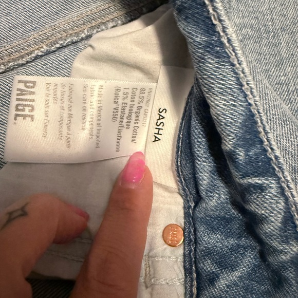 PAIGE Women's Denim Straight Leg Jeans SASHA - Picture 3 of 7